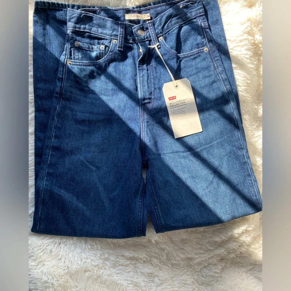 NEW Levi's WellThread High Loose Jeans Hemp Cotton 24 - Picture 5 of 16